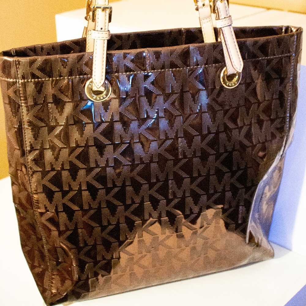 Michael Kors Bronze Jet Set Mirror Tote